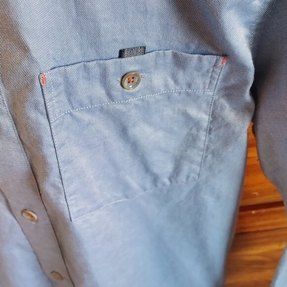 MEN'S TED BAKER  LIGHT BLUE BUTTON DOWN SHIRT SIZE 1 / XS - Picture 8 of 15